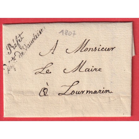 FRANCHISE PREFET DU VAUCLUSE AVIGNON 1807 POUR LOURMARIN