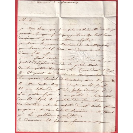 MARQUE 79 ST FULGENT VENDEE EN ROUGE 1817 POUR BOURBON VENDEE 53X11 INDICE 13