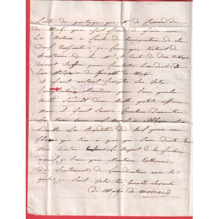 MARQUE 79 ST FULGENT VENDEE EN ROUGE 1817 POUR BOURBON VENDEE 53X11 INDICE 13