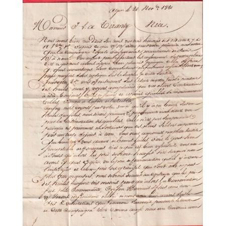 MARQUE 45 AGEN POUR NICE ENTRE NIZZA MARITIMA 1820 ETAT SARDE