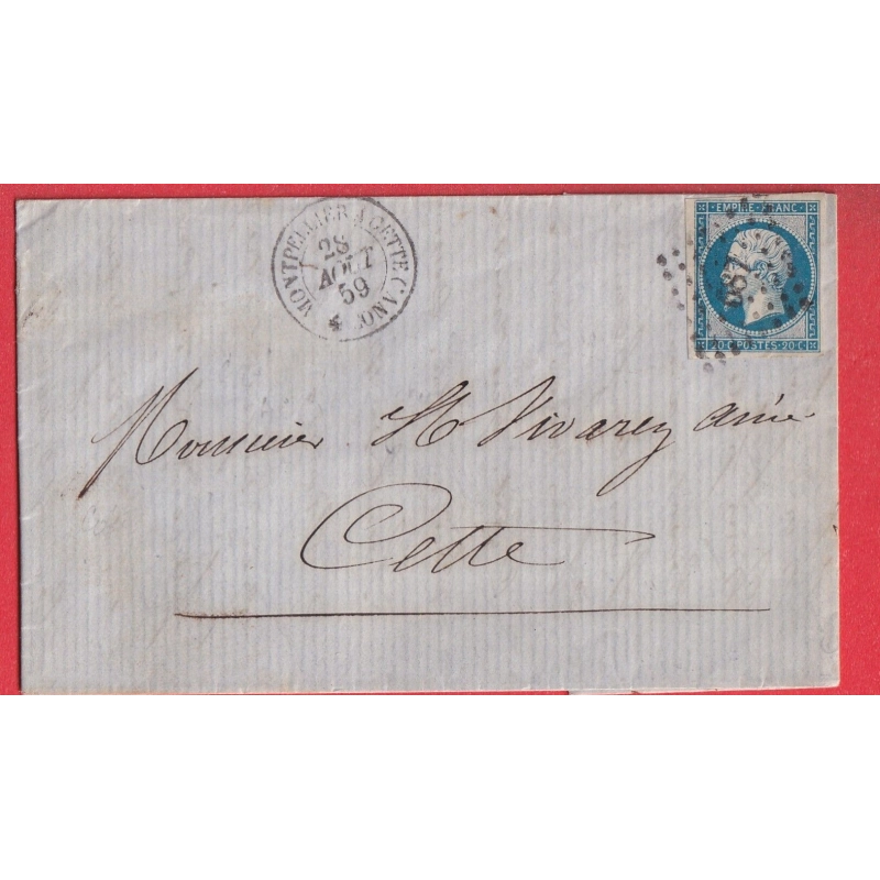 CONVOYEUR STATION ESSAI MONTPELLIER A CETTE HERAULT 4EME CONVOYEUR 1859 INDICE 17