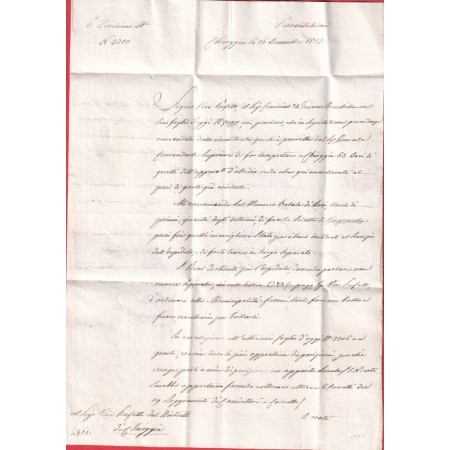 FRANCHISE ORNEE COMMISSARIO DI GUERRA REGNO ITALIA CHIOGGIA 1813 ARMEE ITALIE