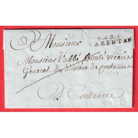 MARQUE P48P CARENTAN MANCHE 1806 POUR COUTANCES INDICE 14