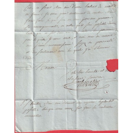MARQUE P34P FOUGERES ILLE ET VILAINE 1806 TOULON VAR 35X10 INDICE 13 PPPP ROUGE VIA PARIS