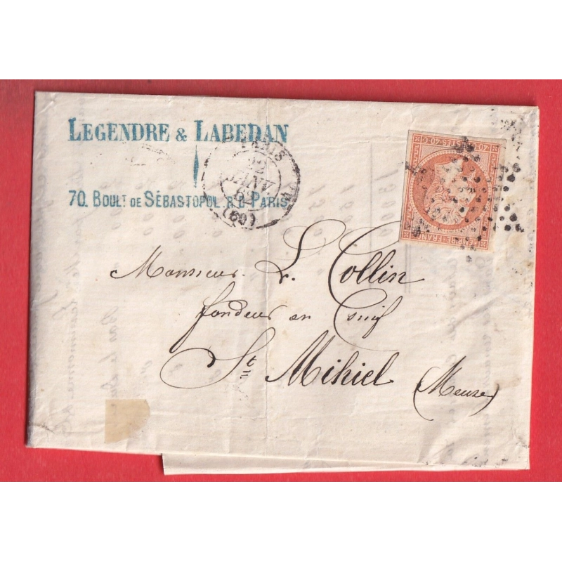 N°16 TTB PARIS ETOILE  . 60 4 POTHION 1344 POUR ST MIHIEL MEUSE