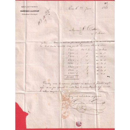 N°16 TTB PARIS ETOILE  . 60 4 POTHION 1344 POUR ST MIHIEL MEUSE