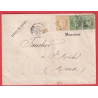 N°59 20 PAIRE PARIS BUREAU CENTRAL ETOILE PLEINE POUR ST MIHIEL MEUSE 1872