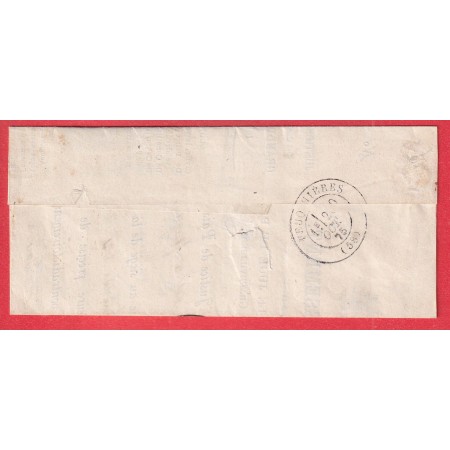 N°55 CAD TYPE 16 GRANDVILLIERS OISE POUR FEUQUIERES LE JUGE DE PAIX TIMBRE FISCAL DANS TEXTE