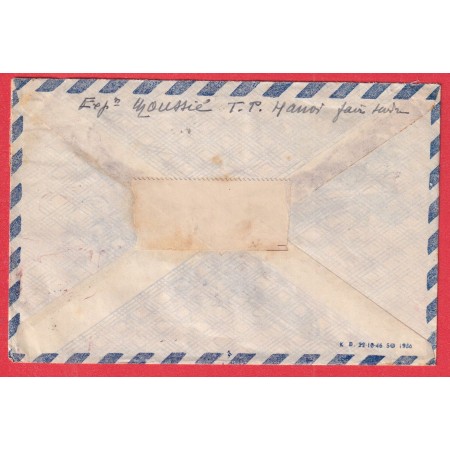 HANOI TONKIN 1947 LETTRE PAR AVION PARIS