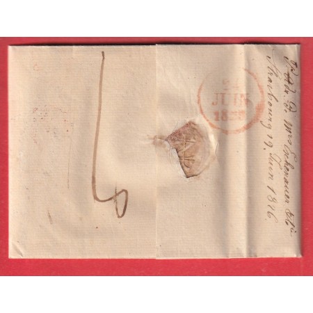 MARQUE P67P STRASBOURG BAS RHIN ACHEMINEUR ESCHENAUER 1826 TEXTE MEMINGUE MEMMINGEN ALLEMAGNE POUR LE HAVRE