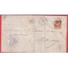 N°94 CAD DOLE DU JURA 1884 RECOMMANDE POUR MOISSEY