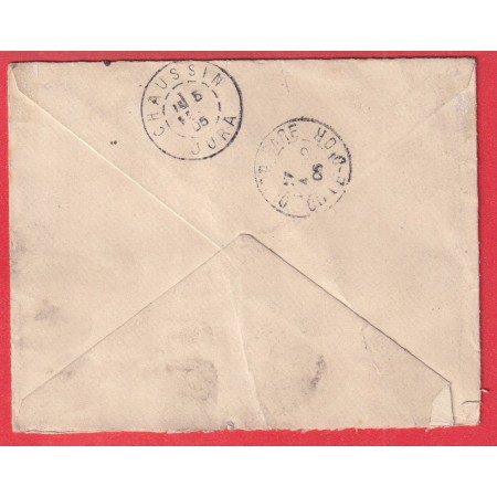 N°119 TYPE MERSON CHARGEMENT NICE ALPES MARITIMES 1905 RECOMMANDE CHAUSSIN JURA