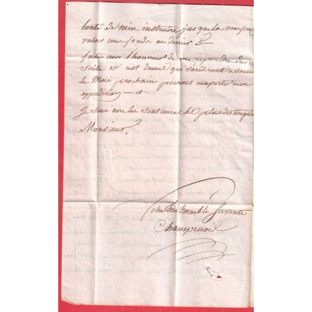 MARQUE 80 LES ORMES VIENNE 36X11 1824 POUR SAUMUR MAINE ET LOIRE INDICE 12