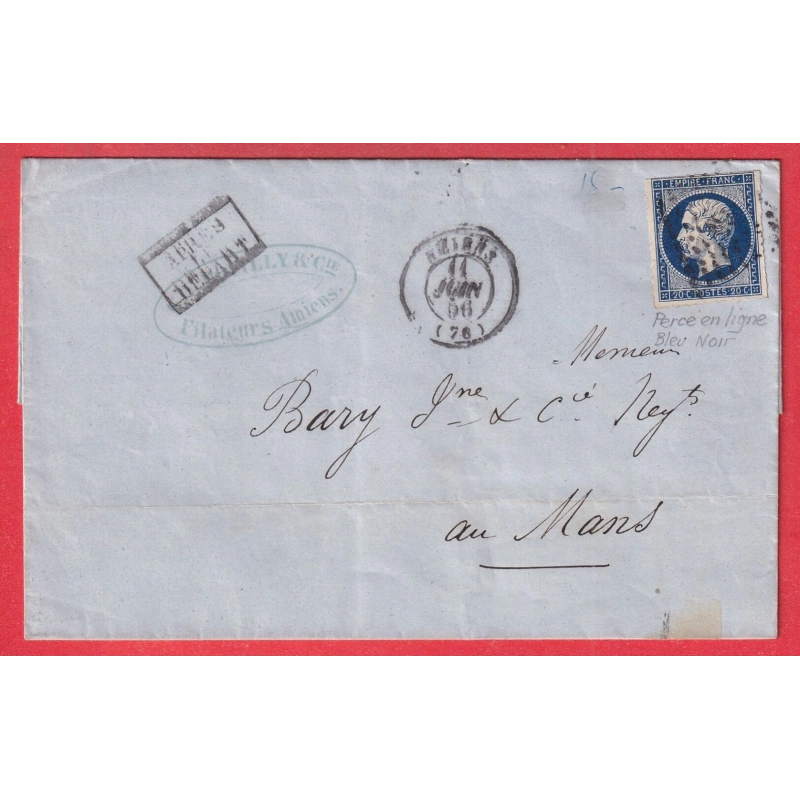 N°14 BLEU NOIR PERCE EN LIGNE PC 65 AMIENS SOMME POUR LE MANS SARTHE