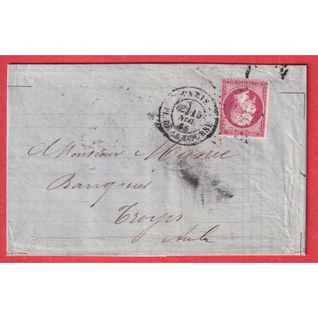 N°24 PARIS ETOILE PLEINE PARIS PL DE LA BOURSE POUR TROYES AUBE