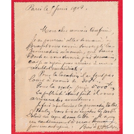 ENTIER MOUCHON 15C ORANGE N°111 PARIS DEPART LEVEE EXCEPTIONNELLE BRAY SUR SEINE ET MARNE