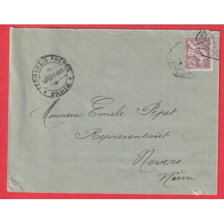 N°126 TYPE MOUCHON LEVEE EXCEPTIONNELLE PARIS 8 BD MALESHERBES 8 NEVERS YONNE 1903