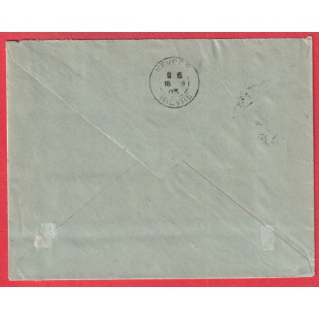 N°126 TYPE MOUCHON LEVEE EXCEPTIONNELLE PARIS 8 BD MALESHERBES 8 NEVERS YONNE 1903