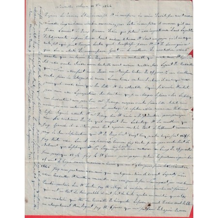 NEW ORLEANS USA ETATS UNIS 1844 STEAMER SHIP VIA BOSTON POUR PARIS