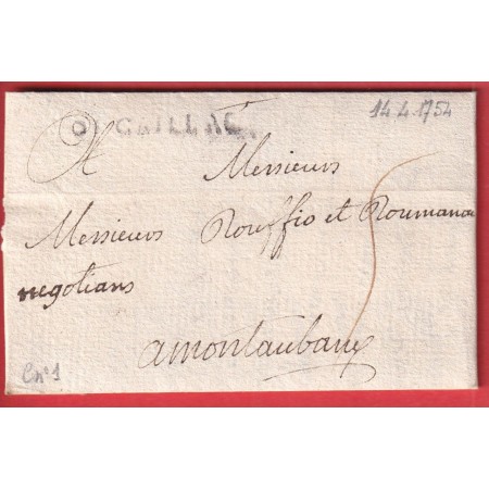 MARQUE DE GAILLAC TARN LN°1 1754 MONTAUBAN TARN ET GARONNE INDICE 13