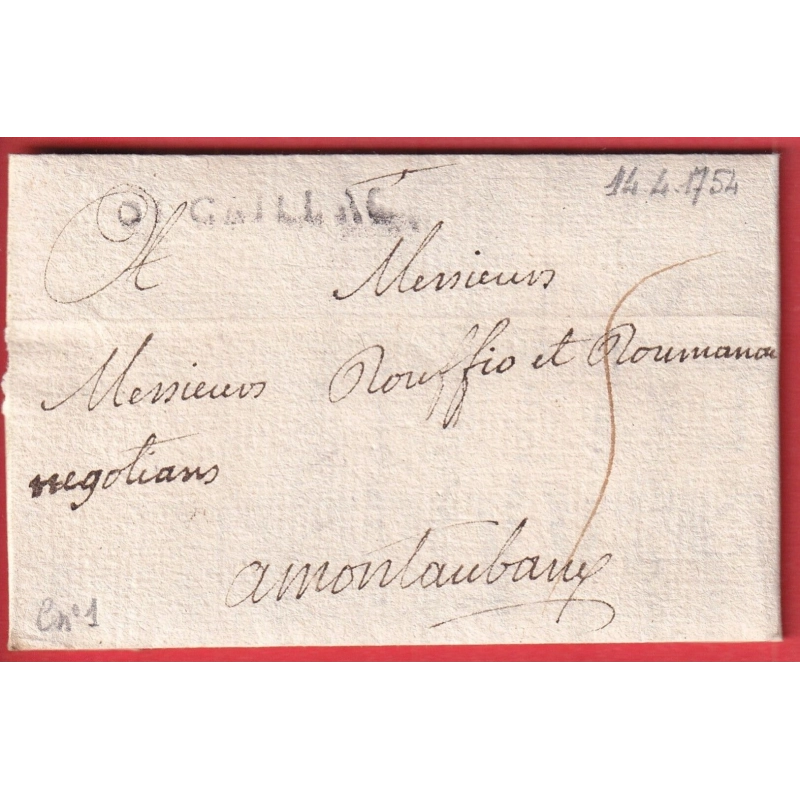 MARQUE DE GAILLAC TARN LN°1 1754 MONTAUBAN TARN ET GARONNE INDICE 13