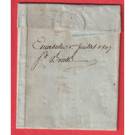 MARQUE 74 EU EN ROUGE 13X12 SEINE INFERIEURE 1807 BEAUNE COTE D'OR