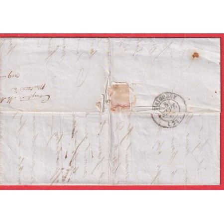 CAD TYPE 14 PERIGUEUX DORDOGNE TAXE LOCALE 1 CL EN ROUGE POUR ANTONNE 1846