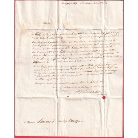 DOUBLE CURSIVE 72 CHATOU NANTERRE 1829 VILLENEUVE BOURGES CHER INDICE 16