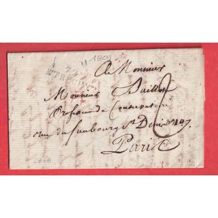 MARQUE 72 ETRECHY SEINE ET OISE 1809 POUR PARIS INDICE 11