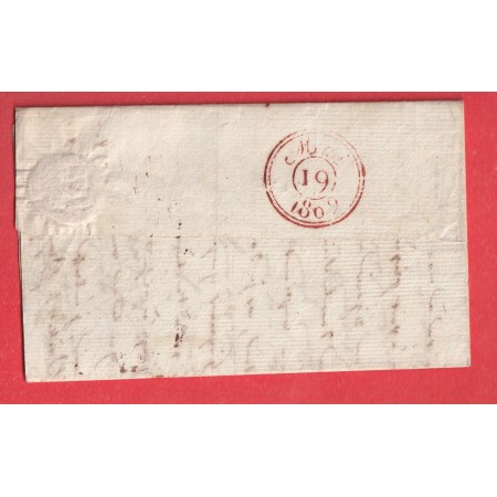 MARQUE 72 ETRECHY SEINE ET OISE 1809 POUR PARIS INDICE 11