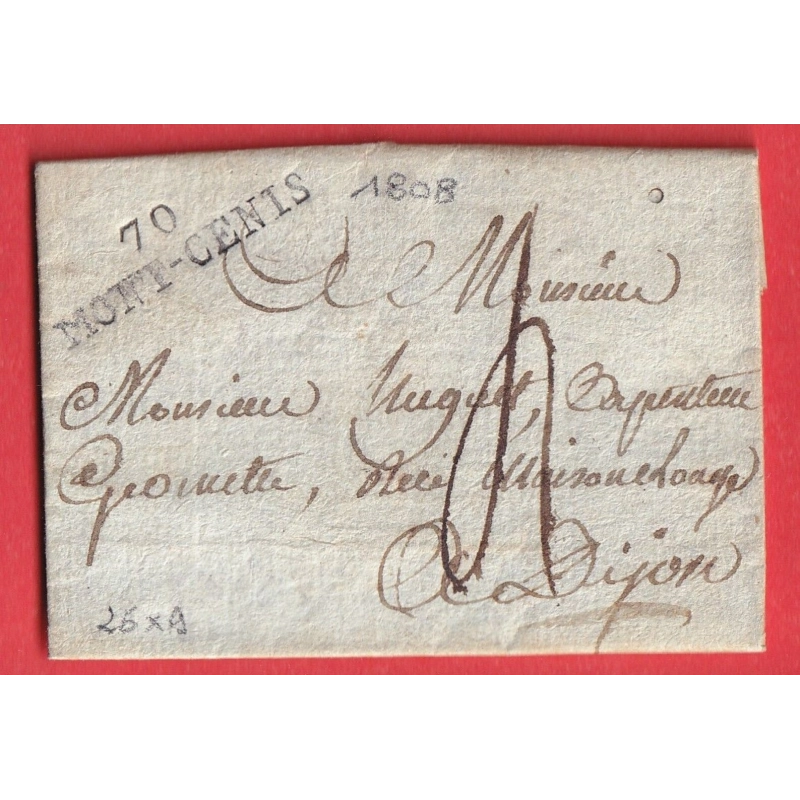 MARQUE 70 MONT- CENIS 1808 SAONE ET LOIRE POUR DIJON COTE D'OR 26X9 INDICE 12