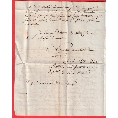 MARQUE P70P TOURNUS SAONE ET LOIRE 1807 POUR LIMOUX AUDE 28X8 INDICE 13