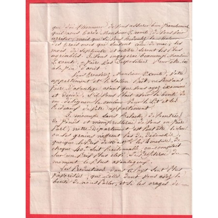 MARQUE 63 VIC EN BIGORRE 1829 44X11 INDICE 9 POUR PARIS