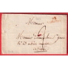 MARQUE 72 LIMOURS EN ROUGE SEINE ET OISE 1823 POUR PARIS INDICE 15