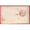 MARQUE 72 LIMOURS EN ROUGE SEINE ET OISE 1823 POUR PARIS INDICE 15