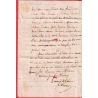 MARQUE 72 LIMOURS EN ROUGE SEINE ET OISE 1823 POUR PARIS INDICE 15