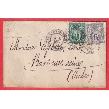 N°76 N/U 77 CAD CHATILLON SUR SEINE COTE D'OR POUR BAR SUR SEINE AUBE