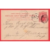 ENTIER ONE PENNY LEVEE EXCEPTIONNELLE LONDON LONDRES 1894 CAD TOO LATE E.B.G.P.O MEEREANE ALLEMAGNE