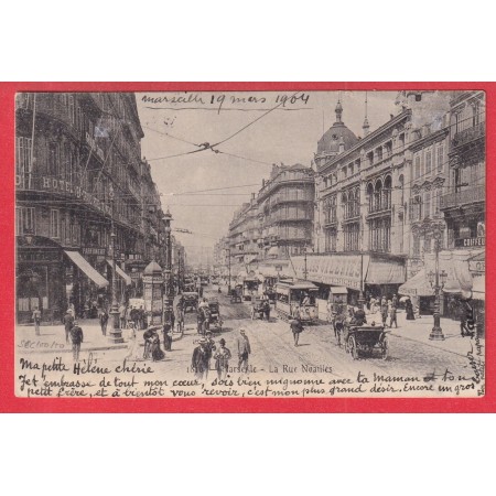 N°111 128 LEVEE EXCEPTIONNELLE MARSEILLE BOUCHES DU RHONE 1904 CACHET HEXAGONAL