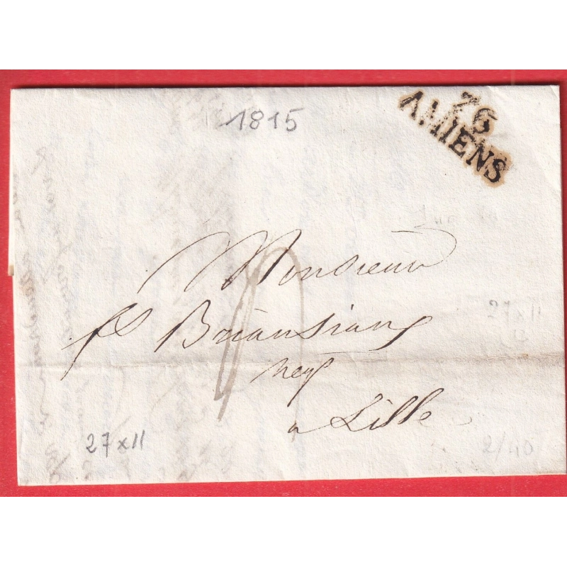 MARQUE 76 AMIENS SOMME 1815 27X11 INDICE 13 LILLE NORD