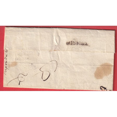 MARQUE P78P TOULON EN ROUGE VAR 1821 AU DOS 29 NISMES NIMES GARD POUR AIX EN PROVENCE BOUCHES DU RHONE