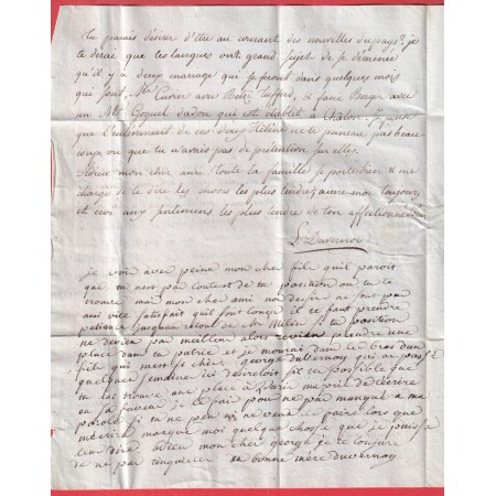 MARQUE 34 MONTAUBAN DE BRETAGNE ILLE ET VILAINE 1801 POUR VALOGNE MANCHE INDICE 13