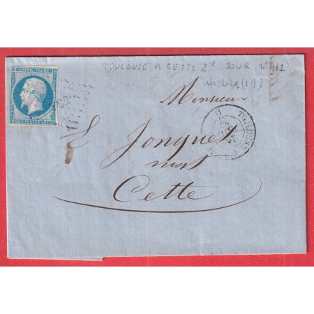 N°14 AMBULANT DE JOUR TOULOUSE A CETTE 2° LOSANGE TC2° POUR CETTE INDICE 19 POTHION 461