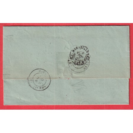 N°78 CAD TYPE 18 MARSEILLE GARE BOUCHES DU RHONE POUR SOMMIERES GARD INDICE 12