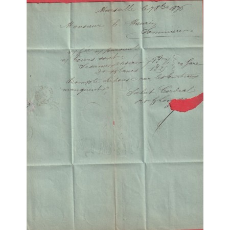 N°78 CAD TYPE 18 MARSEILLE GARE BOUCHES DU RHONE POUR SOMMIERES GARD INDICE 12