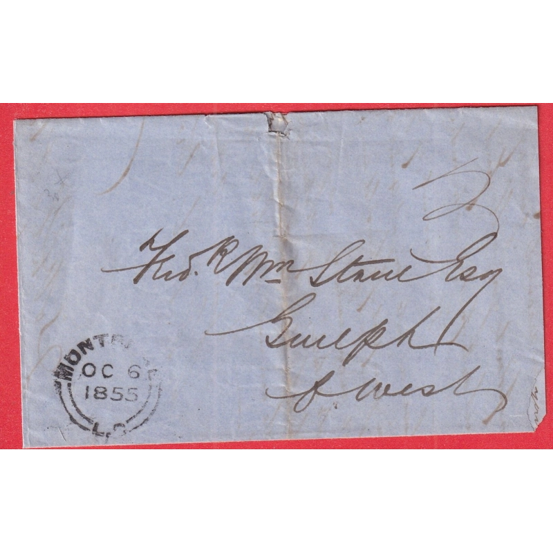 MONTREAL CANADA 1855 POUR GUEPLH 1855 QUEBEC