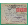 N°199 x3 SEMEUSE TARIF 1F50 RECOMMANDE LYON LAFAYETTE ENVELOPPE PUB LA CINEGRAPHIQUE REFUSE RETOUR ENVOYEUR REEXP 1928
