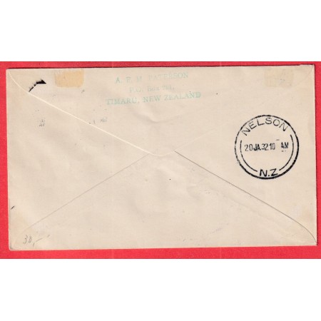 1ER VOL FIRST FLIGHT WELLINGTON WEST COAST 1932 NOUVELLE ZELANDE NEW ZEALAND