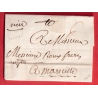 MARQUE MANUSCRIT NICE ALPES MARITIMES 1767 POUR MARSEILLE