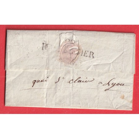 MARQUE 88 RIVE DE GIER LOIRE UTILISEE EN DEBOURSE REEXPEDIEE A LYON RHONE